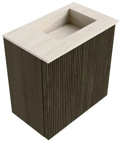 Mondiaz Joya DLux 40cm toiletmeubel shadow met wastafel faye rechts zonder kraangat meli