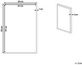 Wanddecoratie groen 63 x 93 cm ALBENGA Beliani