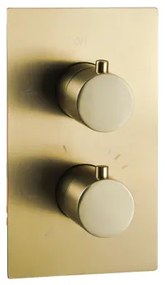 Fortifura Calvi Thermostatische Inbouwkraan - met inbouwdeel - Geborsteld Messing PVD (Goud) SW1159494