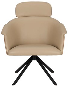 Zuiver Frie Walnoot Loungestoel Leatherlook