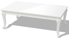 vidaXL Salontafel 115x65x42 cm hoogglans wit
