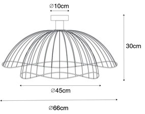 Design plafondlamp brons 45 cm - Pua Design E27 rond Binnenverlichting Lamp