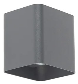 Buitenlamp Moderne wandlamp antraciet incl. LED IP54 vierkant - Evi Modern IP54 Buitenverlichting