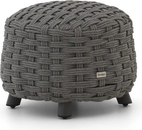 Voetenbank tuin | Manifesto Pergine | Rope (touw) | Grijs/Antraciet | ø 50cm | Kees Smit Tuinmeubelen