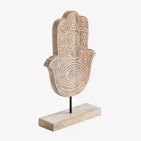 Decoratief Figuur Van Tilkara-mangohout Vintage Wit Hout - Sklum