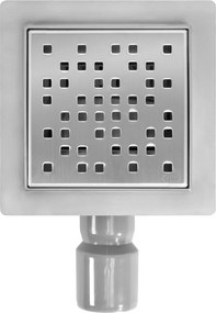 Lineaire afvoer REA DOTS Brush Steel 12x12