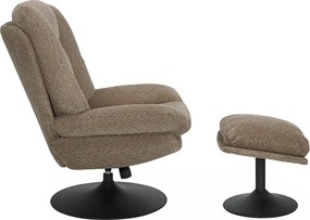 Fauteuil Met Voetensteun Bruin