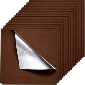 VEVOR Tapijttegels 609,6 x 609,6 x 5 mm, 20 stuks, zelfklevend tapijt met een oppervlakte van 7,4 m², tapijtvloer, eenvoudig zelf te vervangen voor woonkamer en kantoor, donkerbruin