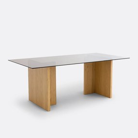 Tafel, smoked glas, 6/8 personen, Archita