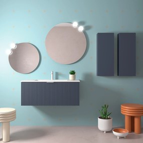 Muebles Raya onderkast ribbelfront 100cm met 1 softclose lade marine blauw