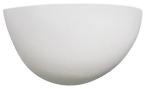 Moderne wandlamp wit gips halfrond - Britt