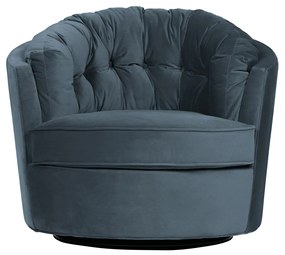 BePureHome Carousel Draaibare Fauteuil Fluweel Blauw