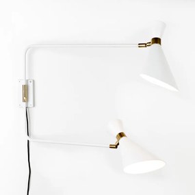 Zuiver Shady Wandlamp Wit Met Goud