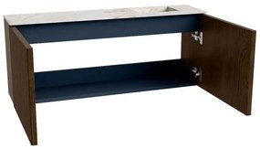 Mondiaz Joya DLux 100cm toiletmeubel walnut met wastafel faye rechts 1 kraangat frappe