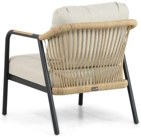 Stoel en Bank Loungeset 5 personen Aluminium/wicker Zwart  Hartman Nice