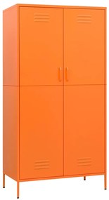 vidaXL Kledingkast 90x50x180 cm staal oranje