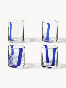 Mondgeblazen waterglazen Taha, set van 4