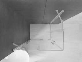 Mexen Velar Duo schuifdeur douchecabine 90 x 80 cm, transparant, chroom - 871-090-080-02-01