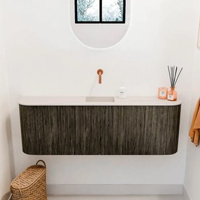 Mondiaz Joya DLux 125cm toiletmeubel ronding links/rechts shadow met wastafel faye midden zonder kraangat meli