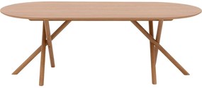 Goossens Eettafel Kristian, Semi rond 220 x 100 cm