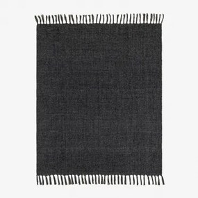 Plaid De Chenille Maidina Grijs – Grafiet & 130 X 150 Cm - Sklum