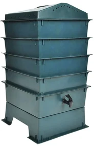 vidaXL Wormenbak 4-laags 42x42x60 cm