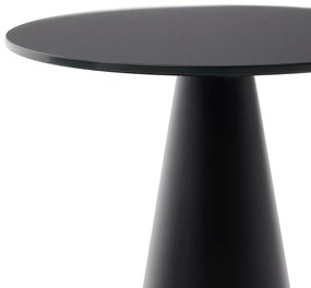 Kave Home Wilshire Ronde Bijzettafel Mat Glas Zwart 35 Cm - 35 X 35cm.
