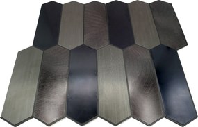Zelfklevende Mozaïektegels Metaal | Picket Blauw | 28,2×27,3 cm | Keuken, Bad &amp; WC