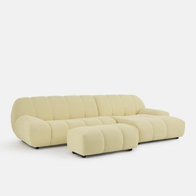 XL poef, in gewatteerde stof, lengte 109 cm, NURIA