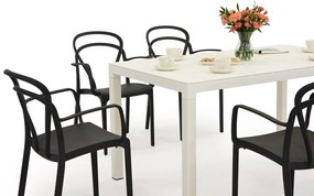 King/Vague wit en antraciet tuinmeubelset voor 6 personen Bica