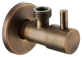 Saniclear Antique hoek stopkraan 1/2 x 1/2 verouderd messing