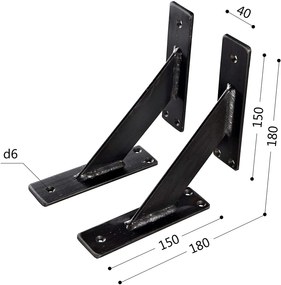 CHYRKA® Regalwinkel BUG MKB Regalkonsole Regalträger Wandkonsole Konsole LOFT