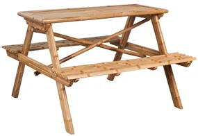 vidaXL Picknicktafel 120x120x78 cm bamboe