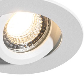 Set van 6 inbouwspots wit kantelbaar 6,5cm incl. LED IP54 ultra slim - Pupil Binnenverlichting Lamp