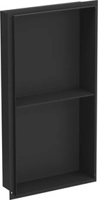 Mexen X-Wall-NR nis vak zonder flens met plank 60 x 30 cm, zwart - 1971603010S