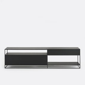 Tv-meubel, staal, breedte 200 cm, MIVA