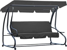 Roma Garden Point metalen tuinschommel antraciet