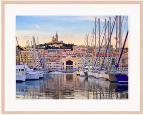Ingelijste digitale print Old Port Of Marseilles