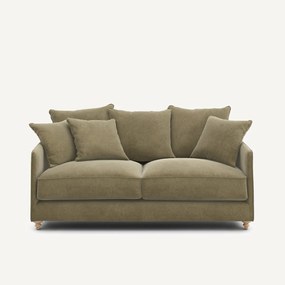 3-zits compacte slaapbank in linnen fluweel, LAZARE