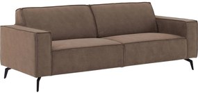 Goossens Hoekbank Hercules bruin, microvezel, 3-zits, modern design
