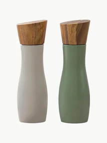 Zout- en pepermolen Essentials met deksel van acaciahout, 2-delig