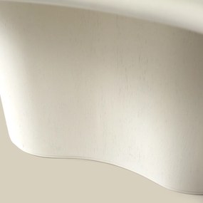 Organische Eettafel Wit Betonlook 200 Cm - 200 X 110cm.