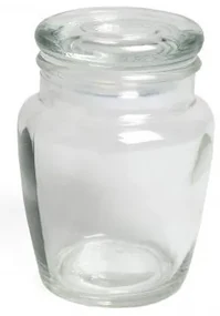 Kruidenpotje met glazen deksel, taps, 150 ml