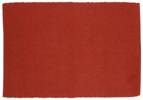 Placemat geribbeld, GOTS bio-katoen, bordeaux rood, 35 x 50 cm