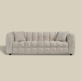 3-zits Bank Met Vakken Stiksels Beige