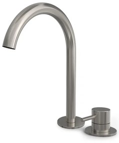 Hotbath BUDDY Wastafelmengkraan - 2 gats - hoog model - Geborsteld nikkel B123HGN