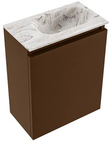 Mondiaz Ture DLux toiletmeubel 40cm rust met wastafel glace rechts zonder kraangat