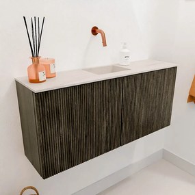 Mondiaz Joya DLux 90cm toiletmeubel shadow met wastafel faye midden zonder kraangat meli