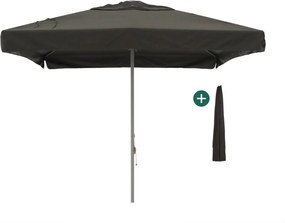 Parasol Shadowline Bonaire | Inclusief hoes | Rechthoekig | 400x300cm | Met katrol | Zwart | Kees Smit Tuinmeubelen