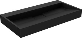 Mexen Ava bladloze wastafel van composiet B/O 90 x 46 cm, zwart - 23019070